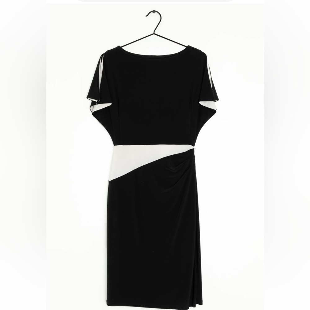 Lauren Ralph Lauren Elegant Black & White Sheath Dress